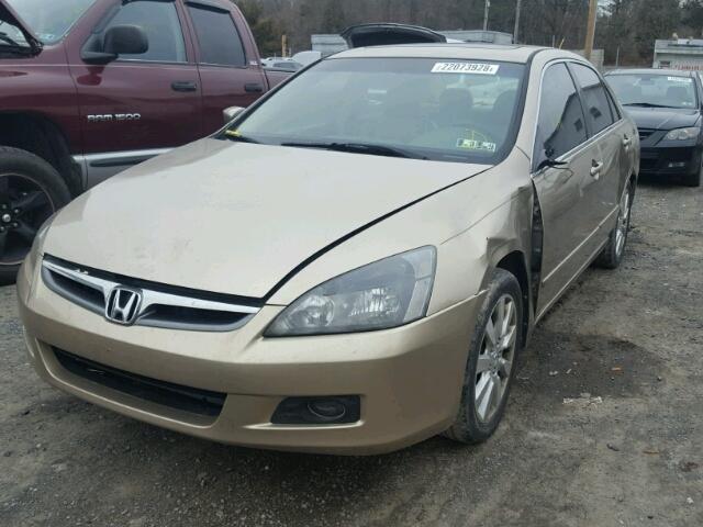 1HGCM66556A040814 - 2006 HONDA ACCORD EX GOLD photo 2