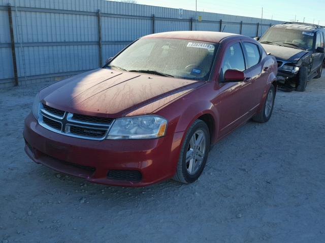 1C3CDZCB4CN153253 - 2012 DODGE AVENGER SX MAROON photo 2