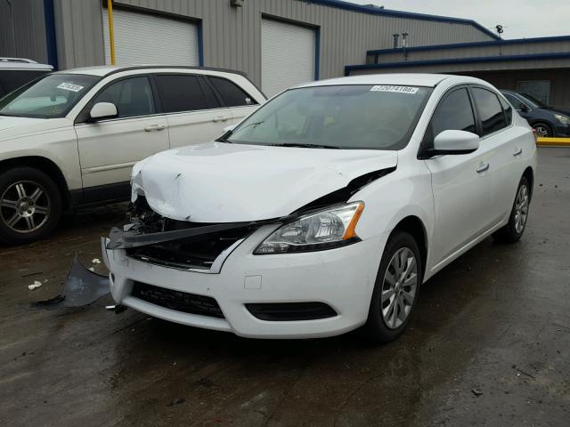 3N1AB7AP2FY253020 - 2015 NISSAN SENTRA S WHITE photo 2