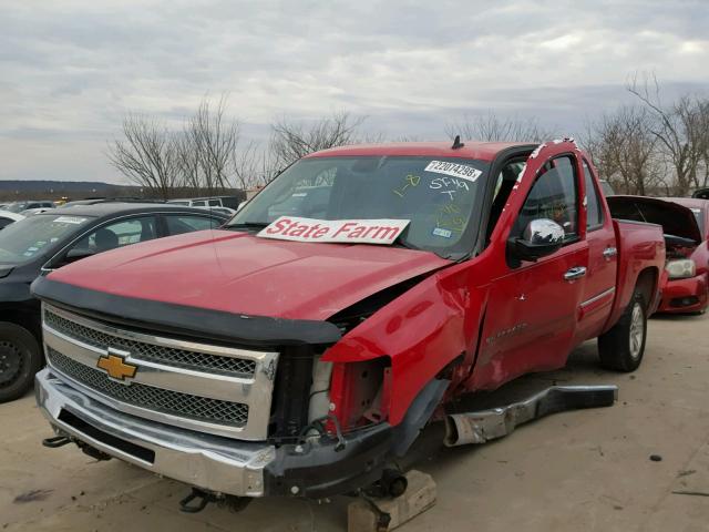 3GCPKSE74DG192227 - 2013 CHEVROLET SILVERADO RED photo 2