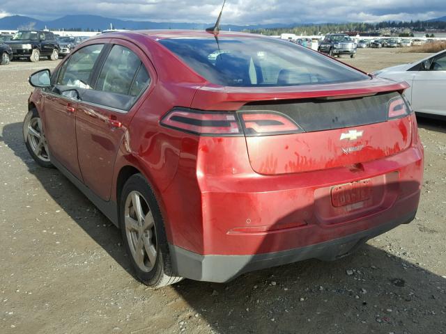 1G1RD6E46EU147149 - 2014 CHEVROLET VOLT RED photo 3