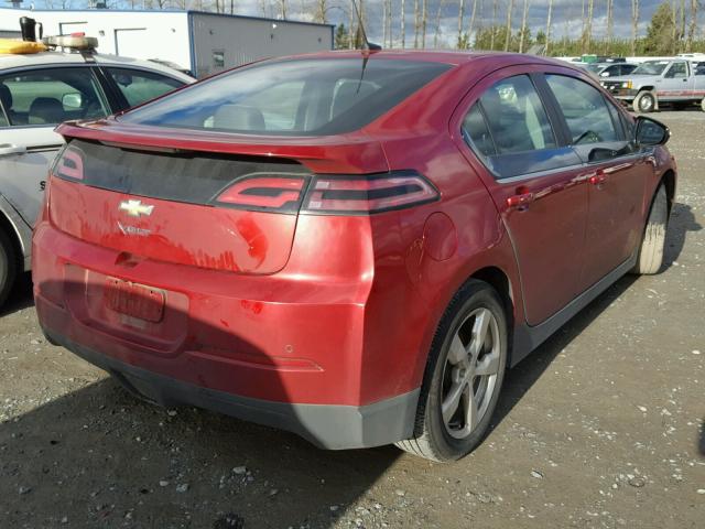 1G1RD6E46EU147149 - 2014 CHEVROLET VOLT RED photo 4