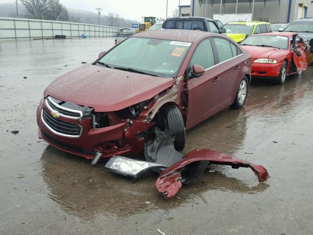 1G1PC5SB8F7166356 - 2015 CHEVROLET CRUZE LT MAROON photo 2