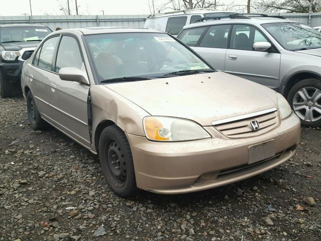 JHMES26812S000197 - 2002 HONDA CIVIC EX GOLD photo 1