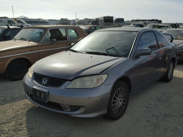 1HGEM229X5L014383 - 2005 HONDA CIVIC EX GRAY photo 2