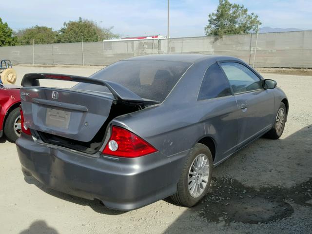 1HGEM229X5L014383 - 2005 HONDA CIVIC EX GRAY photo 4