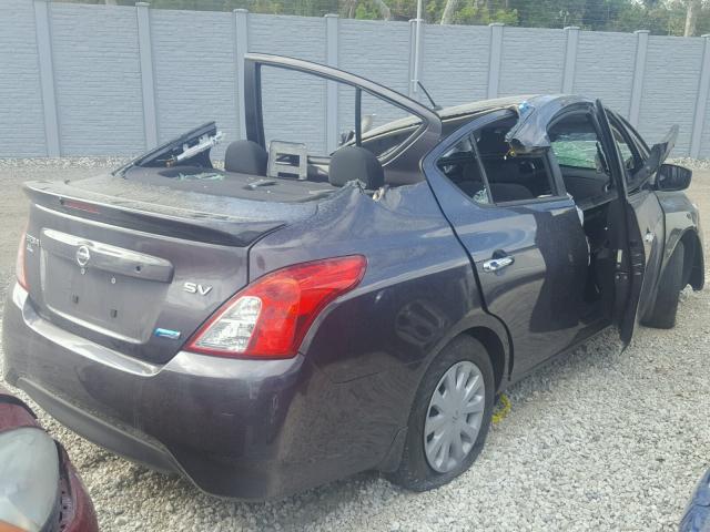 3N1CN7AP2FL861164 - 2015 NISSAN VERSA S GRAY photo 4