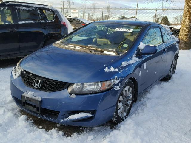 2HGFG12959H516811 - 2009 HONDA CIVIC EXL BLUE photo 2