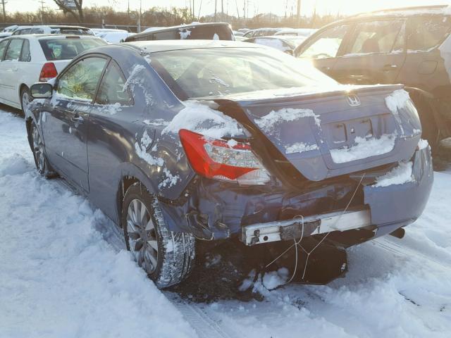 2HGFG12959H516811 - 2009 HONDA CIVIC EXL BLUE photo 3