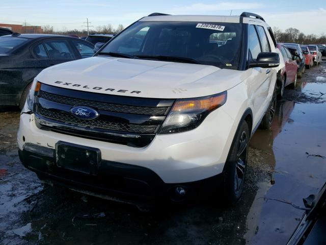 1FM5K8GT4EGB50718 - 2014 FORD EXPLORER S WHITE photo 2