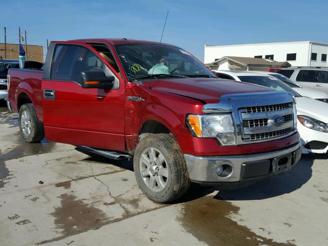 1FTEX1CM9DFB20209 - 2013 FORD F150 SUPER RED photo 1