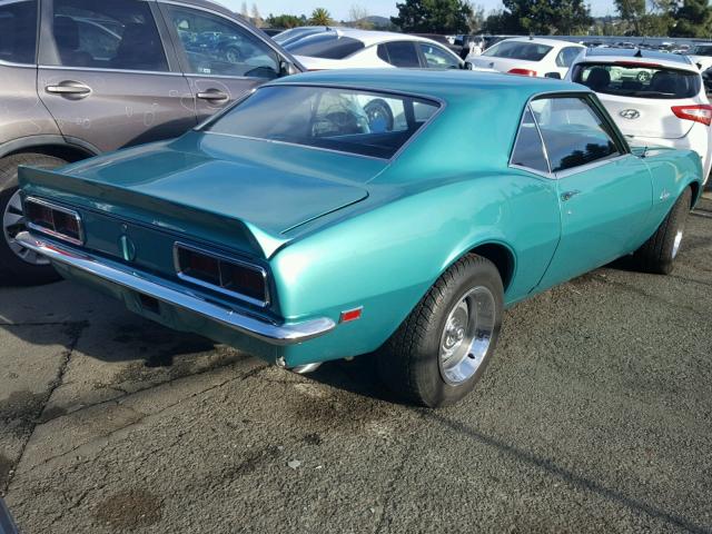 124378N34952 - 1968 CHEVROLET CAMARO GREEN photo 4