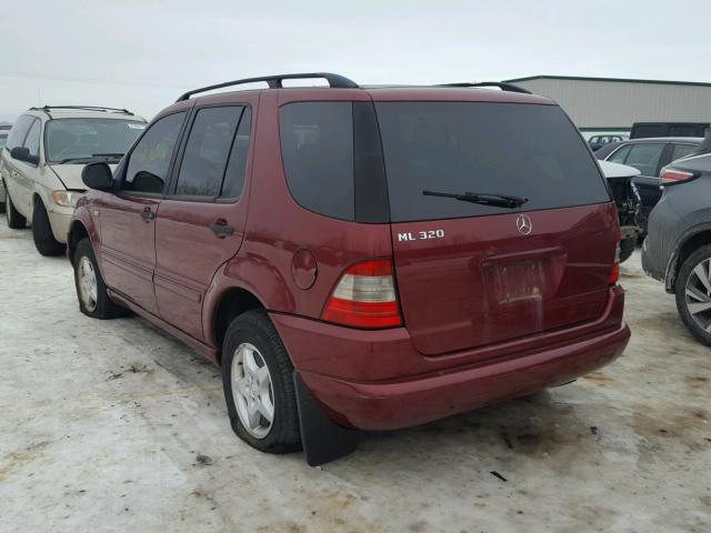 4JGAB54E2YA162716 - 2000 MERCEDES-BENZ ML 320 MAROON photo 3