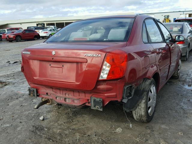 KL5JD56Z27K669144 - 2007 SUZUKI FORENZA BA MAROON photo 4