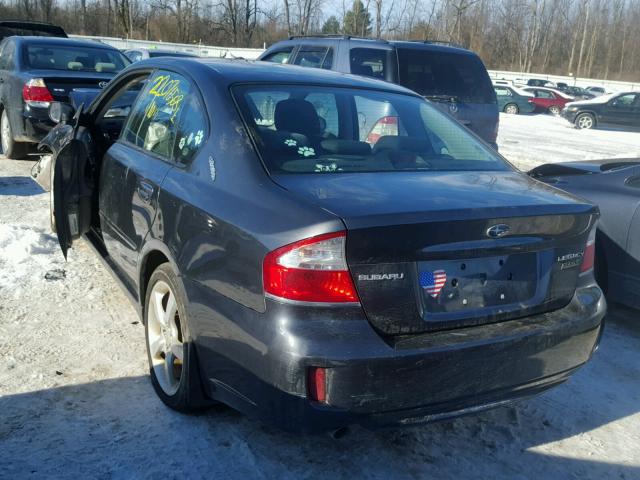 4S3BL616497223166 - 2009 SUBARU LEGACY 2.5 BLACK photo 3