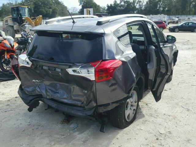 JTMZFREV2D5013422 - 2013 TOYOTA RAV4 LE GRAY photo 4