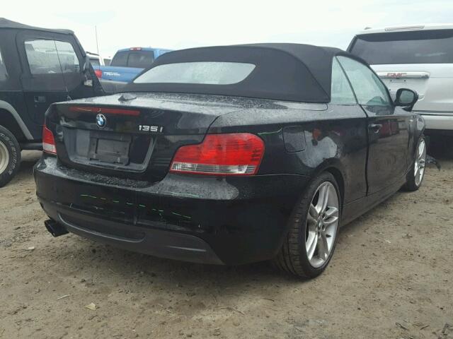 WBAUN9C52AVK41767 - 2010 BMW 135 I BLACK photo 4