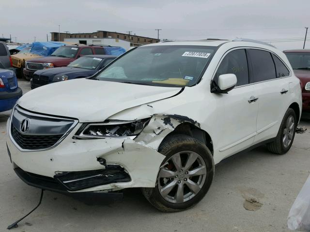 5FRYD3H83EB019166 - 2014 ACURA MDX ADVANC WHITE photo 2