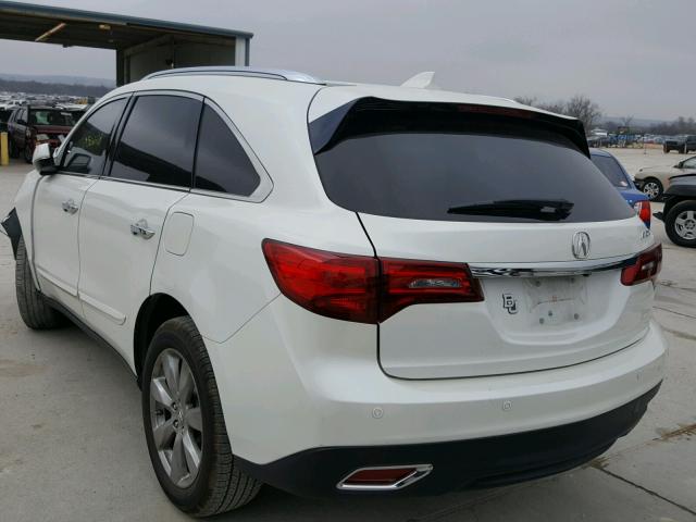 5FRYD3H83EB019166 - 2014 ACURA MDX ADVANC WHITE photo 3