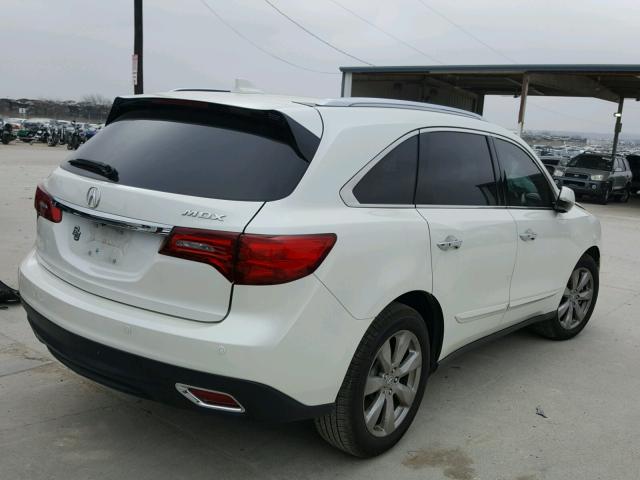 5FRYD3H83EB019166 - 2014 ACURA MDX ADVANC WHITE photo 4
