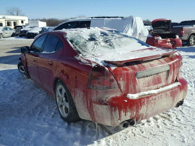 2G2WC58C761270602 - 2006 PONTIAC GRAND PRIX RED photo 3