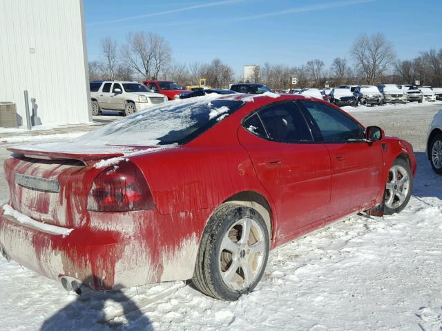 2G2WC58C761270602 - 2006 PONTIAC GRAND PRIX RED photo 4