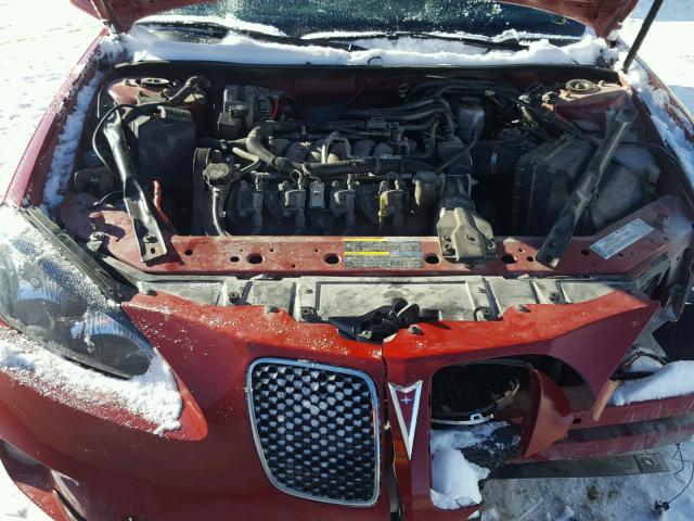2G2WC58C761270602 - 2006 PONTIAC GRAND PRIX RED photo 7