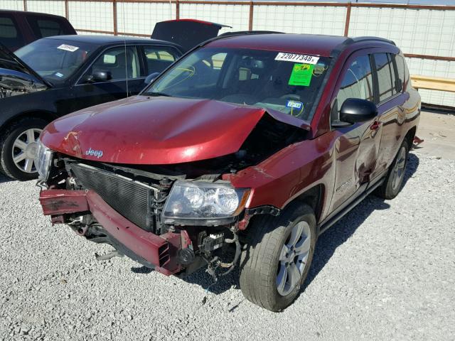 1C4NJCBAXGD560489 - 2016 JEEP COMPASS SP RED photo 2