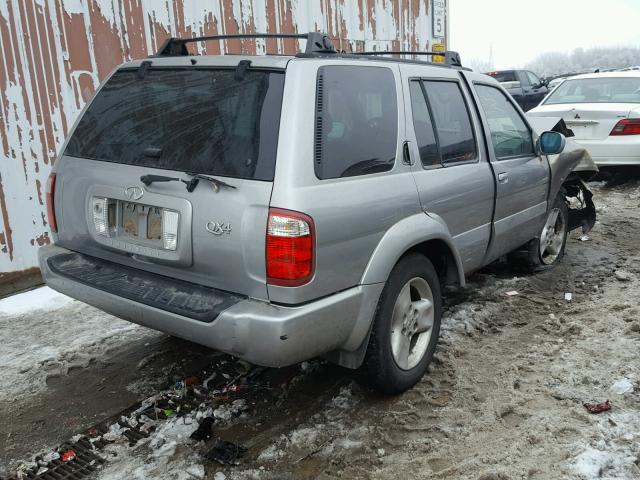 JNRDR07Y91W105461 - 2001 INFINITI QX4 GRAY photo 4