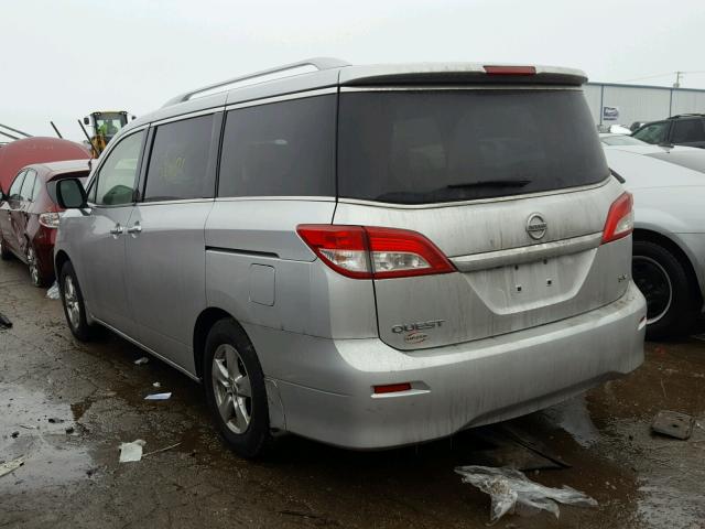 JN8AE2KP8C9051939 - 2012 NISSAN QUEST S SILVER photo 3