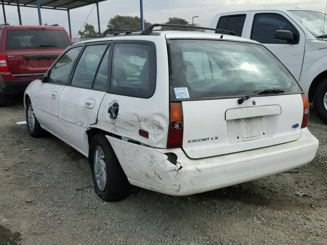 3FALP15P1VR166285 - 1997 FORD ESCORT LX WHITE photo 3