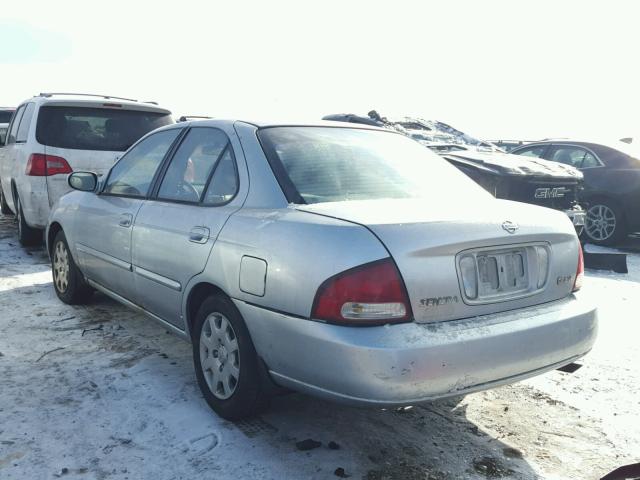 3N1CB51D92L594957 - 2002 NISSAN SENTRA XE SILVER photo 3