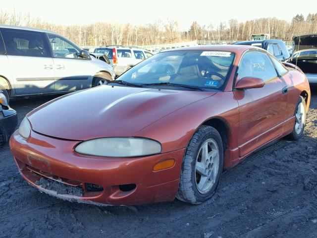 4A3AK44Y7SE186838 - 1995 MITSUBISHI ECLIPSE GS ORANGE photo 2