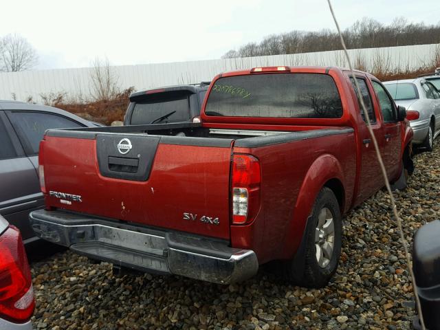 1N6AD0FV9CC409352 - 2012 NISSAN FRONTIER S RED photo 4