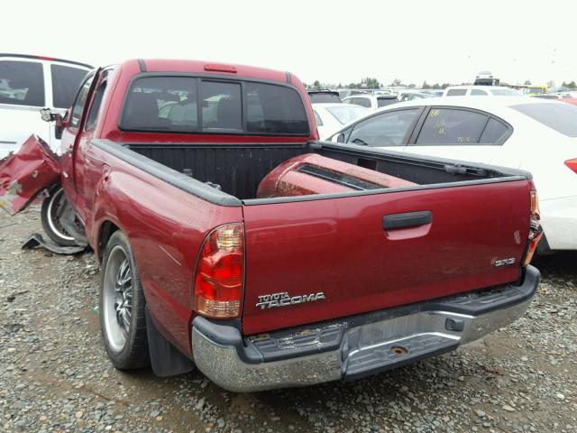 5TETX22N35Z099126 - 2005 TOYOTA TACOMA ACC MAROON photo 3