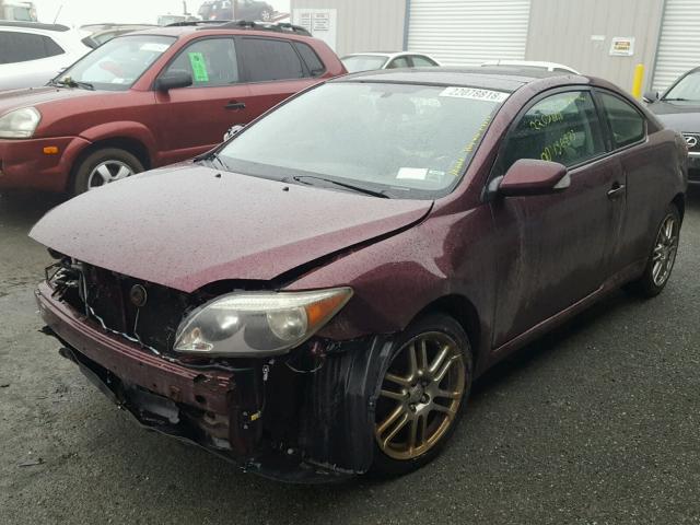 JTKDE167170200403 - 2007 TOYOTA SCION TC MAROON photo 2