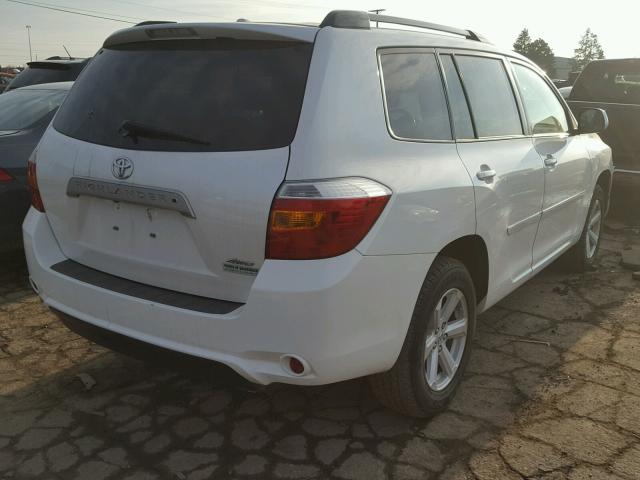 5TDJK3EH7AS010845 - 2010 TOYOTA HIGHLANDER WHITE photo 4