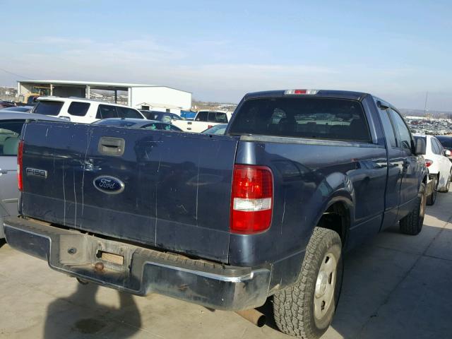 1FTVX12565NA04709 - 2005 FORD F150 BLUE photo 4