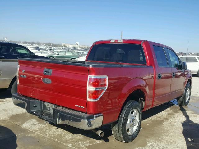 1FTFW1CF2BKD21978 - 2011 FORD F150 SUPER BURGUNDY photo 4