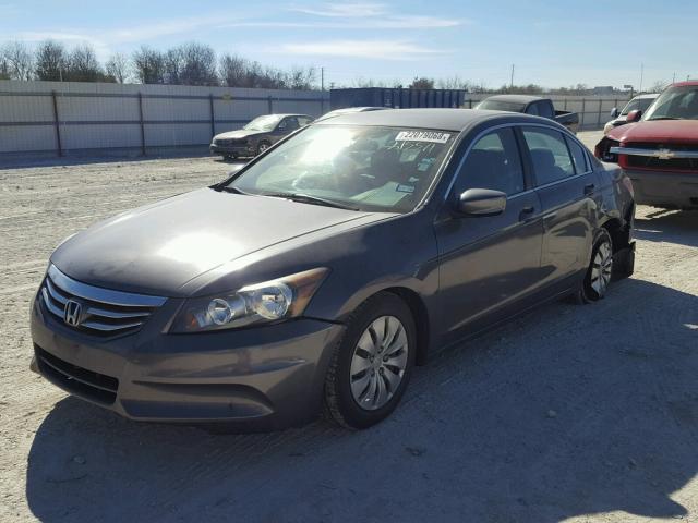 1HGCP2F35CA215511 - 2012 HONDA ACCORD LX GRAY photo 2