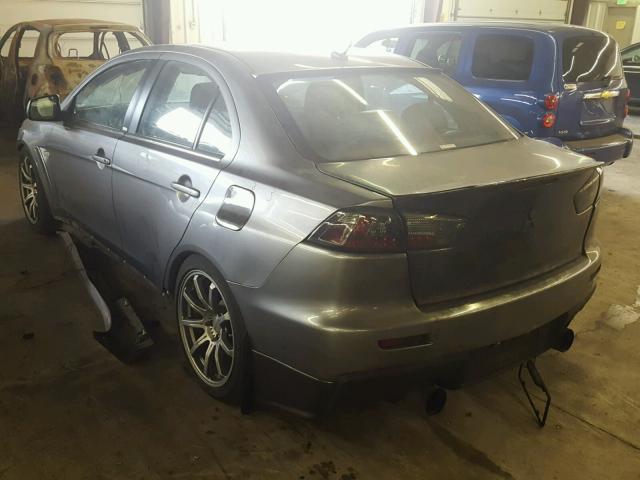 JA32W5FV4DU024399 - 2013 MITSUBISHI LANCER EVO GRAY photo 3