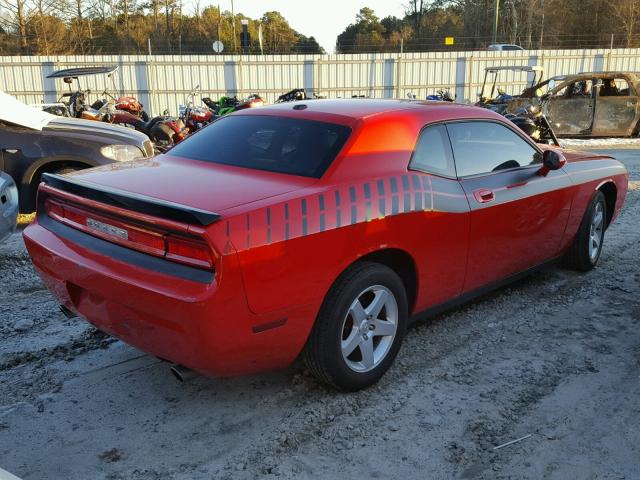 2B3CJ4DV0AH157517 - 2010 DODGE CHALLENGER RED photo 4