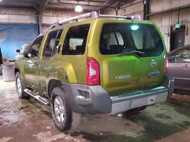 5N1AN0NW6BC521725 - 2011 NISSAN XTERRA OFF GREEN photo 3