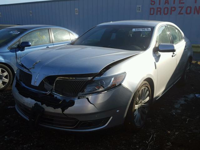 1LNHL9EK7DG605263 - 2013 LINCOLN MKS SILVER photo 2