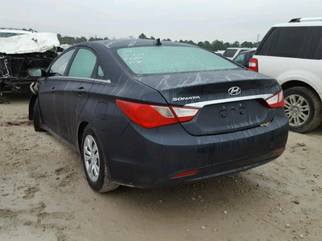 5NPEB4AC8CH491568 - 2012 HYUNDAI SONATA GLS BLUE photo 3