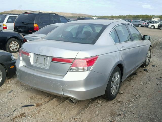 1HGCP2F36BA036537 - 2011 HONDA ACCORD LX SILVER photo 4