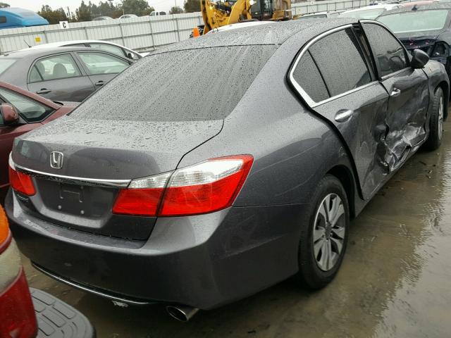 1HGCR2F34EA214038 - 2014 HONDA ACCORD LX GRAY photo 4