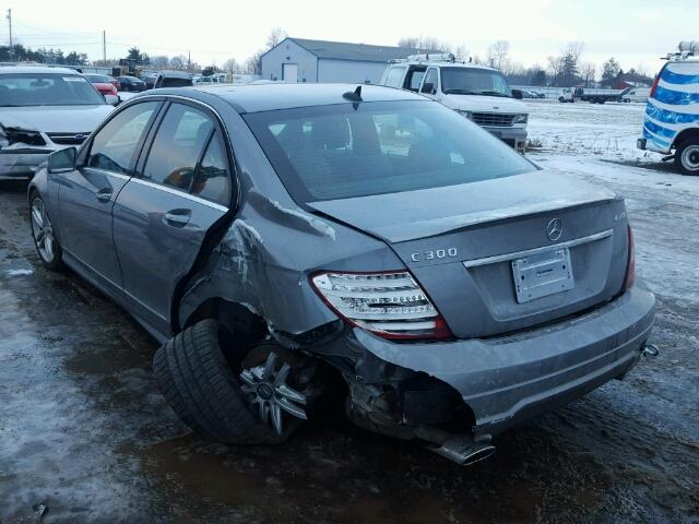 WDDGF8AB5DR252037 - 2013 MERCEDES-BENZ C 300 4MAT GRAY photo 3