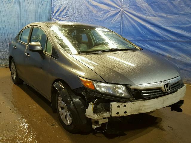 19XFB2F50CE309742 - 2012 HONDA CIVIC LX GRAY photo 1