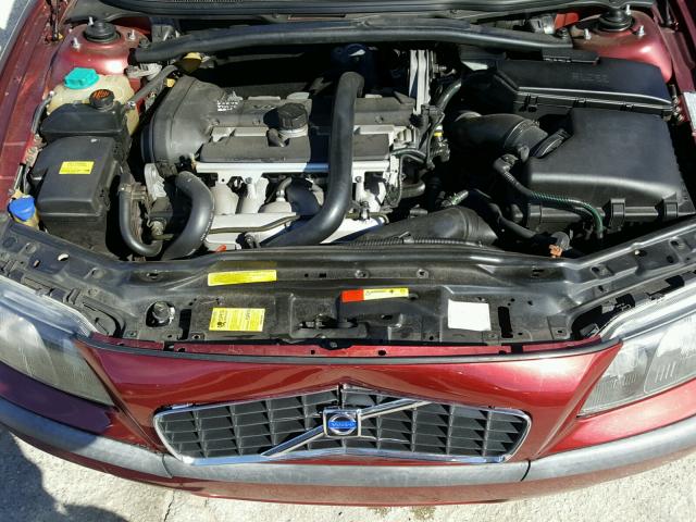 YV1RS59V342374507 - 2004 VOLVO S60 2.5T MAROON photo 7